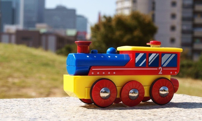 HEROS Electric Locomotive Toy Battery Operated w/ Box Case Hermann Rossberg
