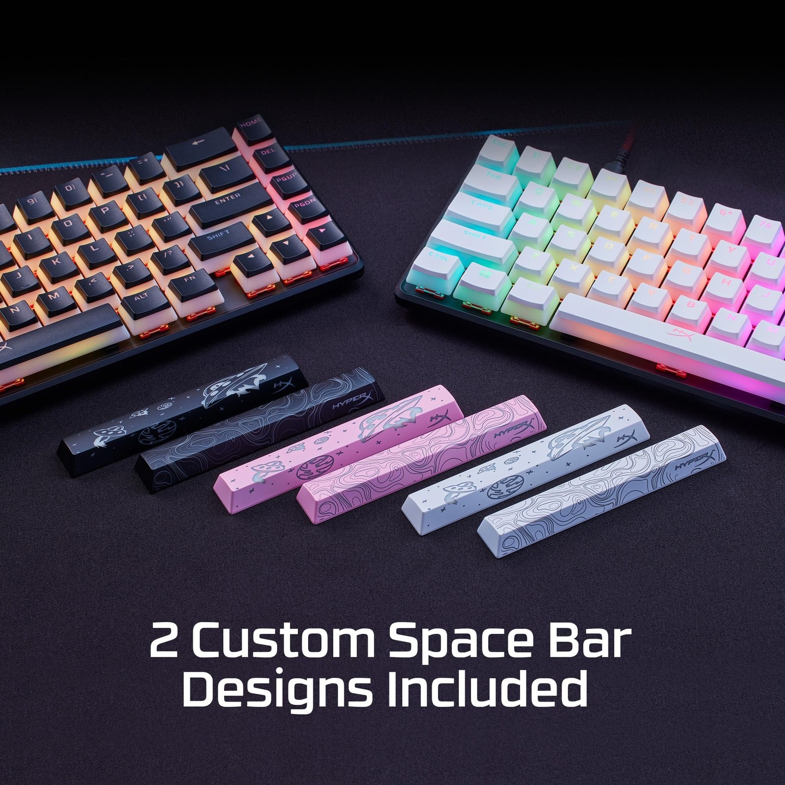 HyperX Pudding Keycaps 2 - Full Key Set - PBT - 112 Keys -White