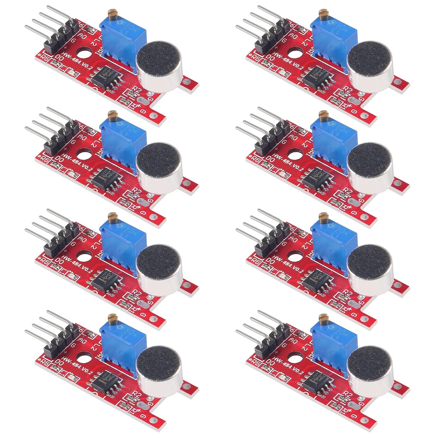8pcs Microphone Sound Sensor KY-037 High Sensitivity Voice Detection...