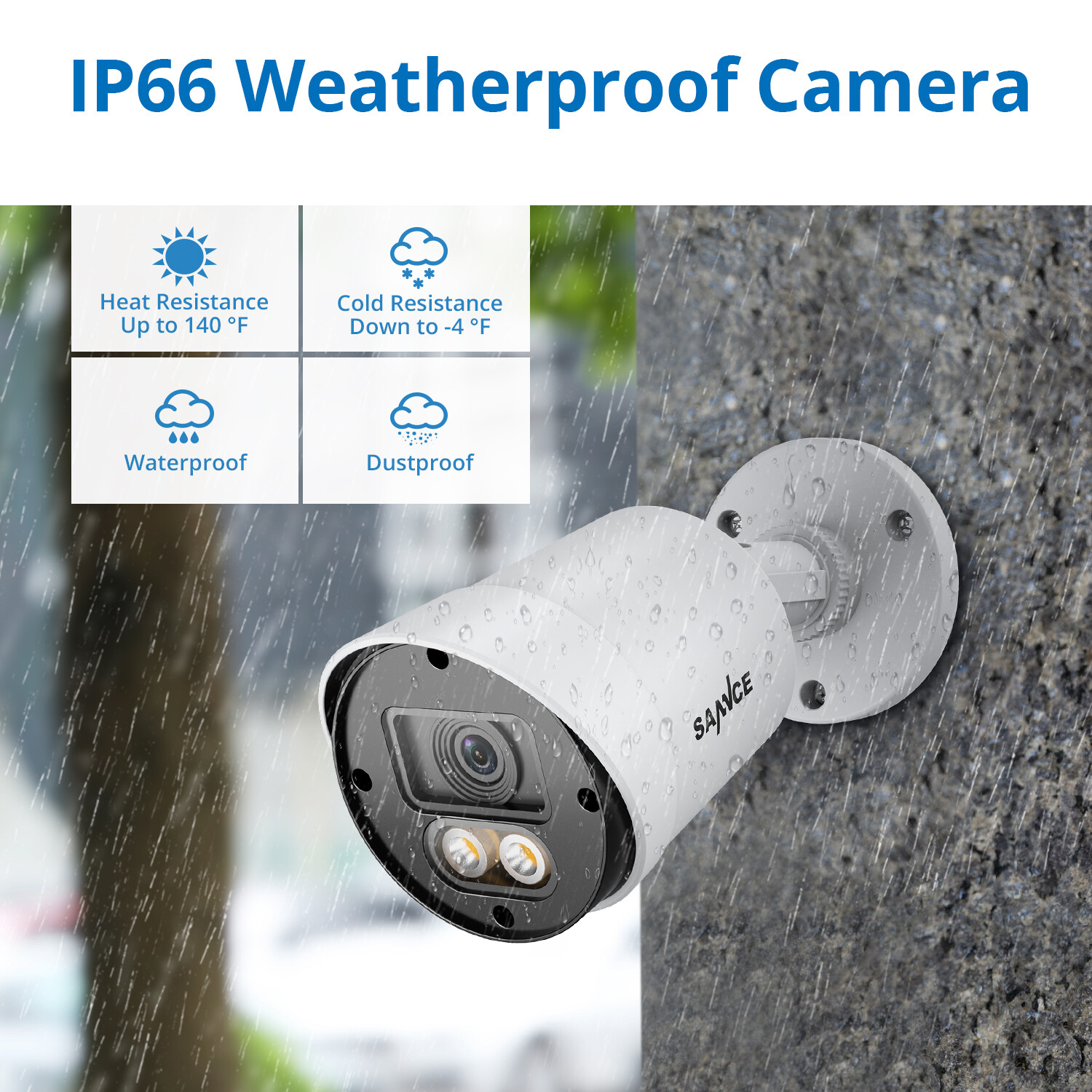 SANNCE 1x HD 1080P Outdoor EXIR CCTV 2MP Security Camera for Surveillance System