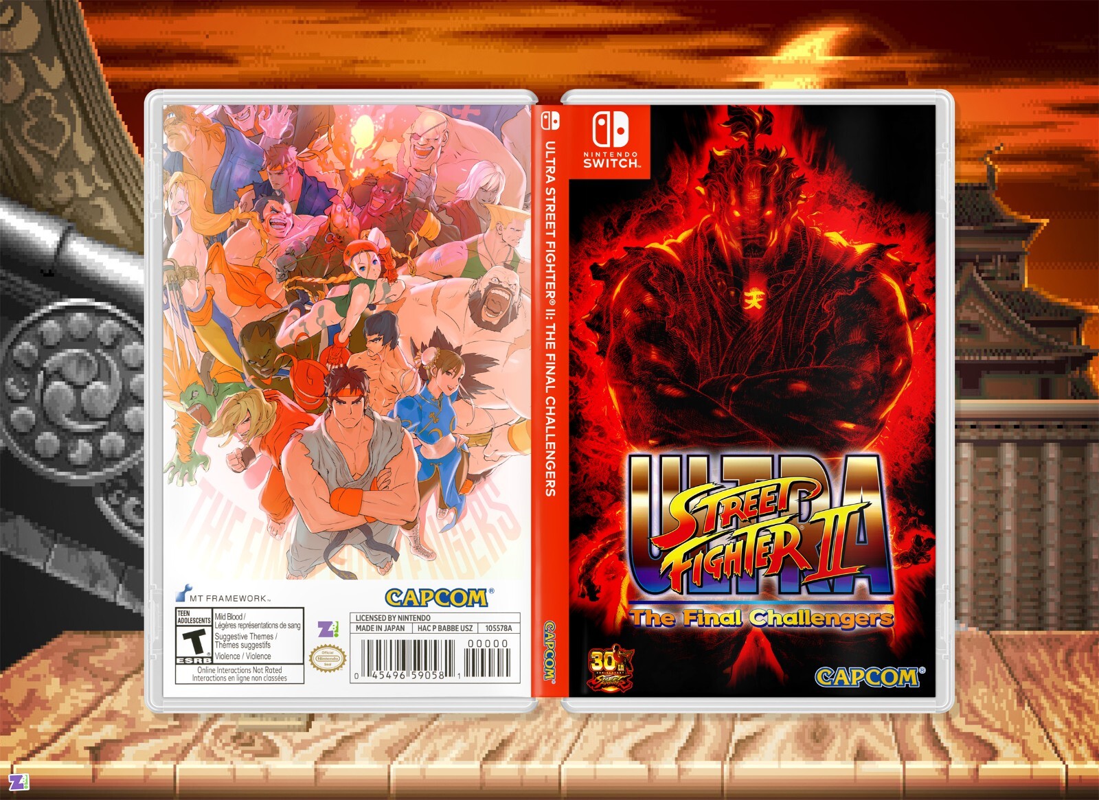 Ultra Street Fighter II The Final Challengers COVER ART / CASE Nintendo Switch