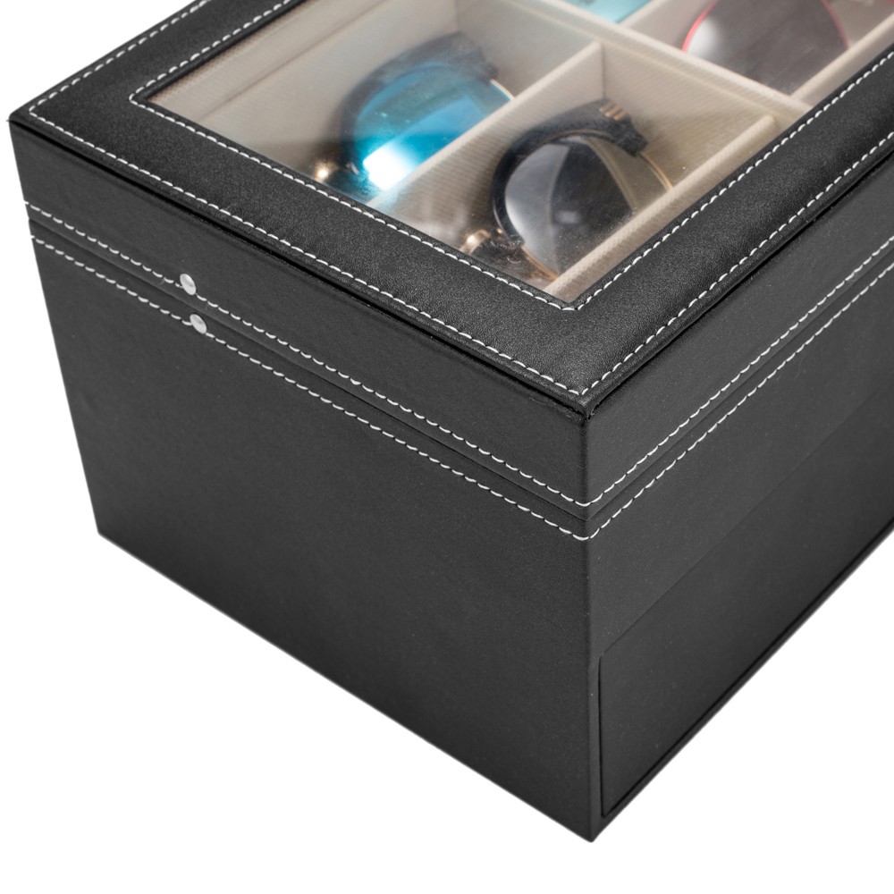 12 Piece Eyeglasses Storage and Glasses Display Drawer Lockable Case Organizer