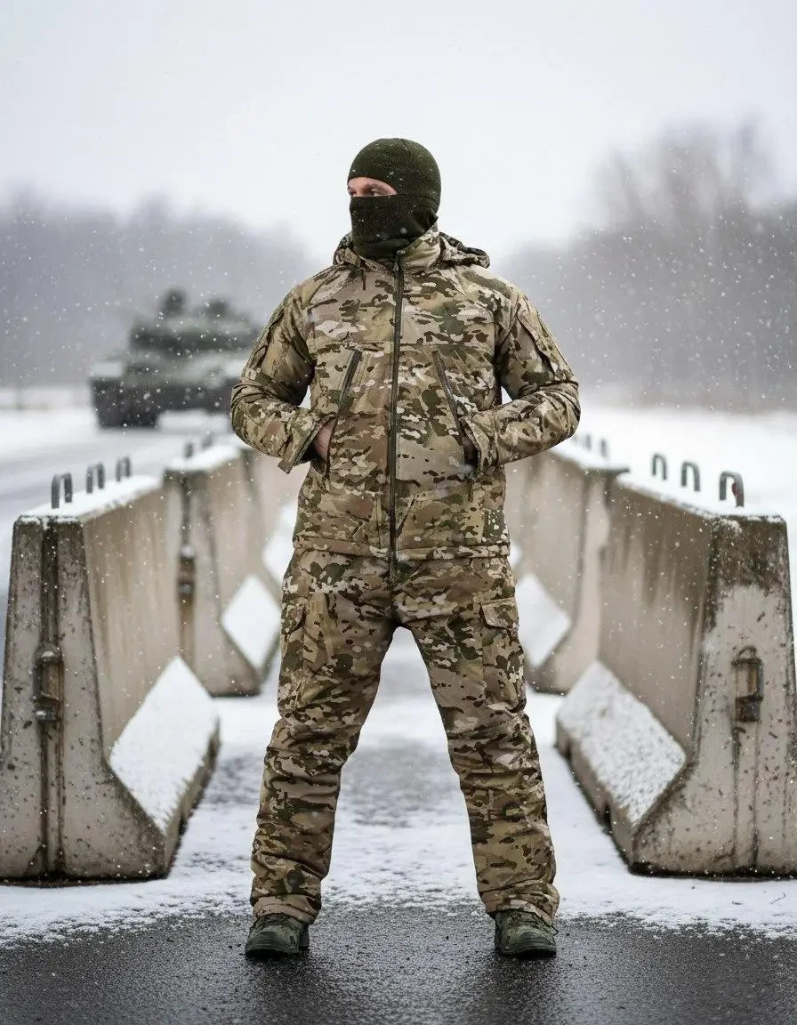 Winter Military Suit Multicam, Tactical Water Repellent Suit Multicam, Army 💛💙