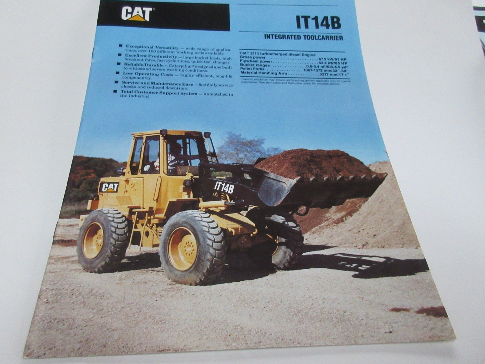 Caterpillar IT14B Tool Carrier Wheel Loader Sales Brochure 14 Page
