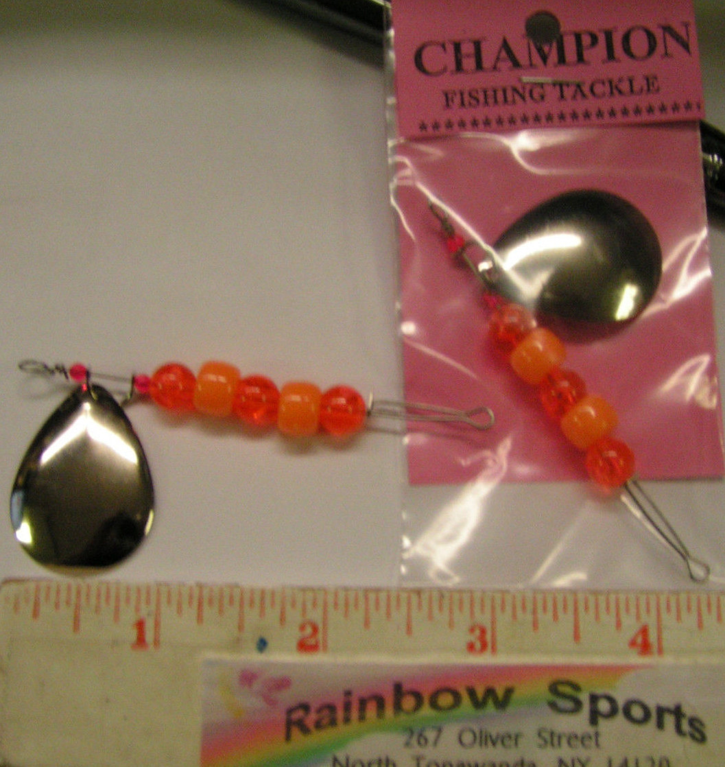 2 - RS CHAMPION BUMBLE-BUG #4 COLORADO SINGLE BLADE DRIFTING SPINNER - NIK/ORN