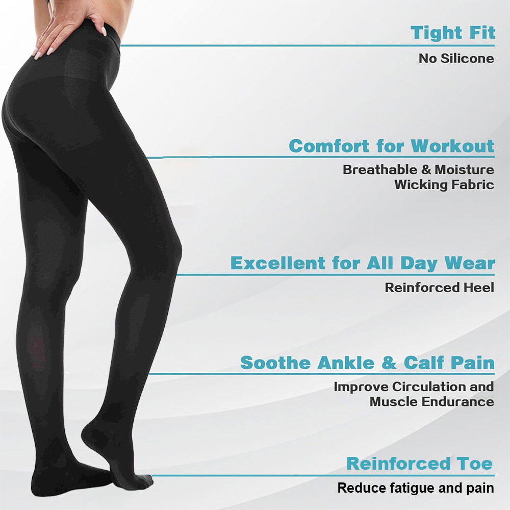 20-30 mmHg Compression Pantyhose Support Stockings Medical Relief Varicose Veins