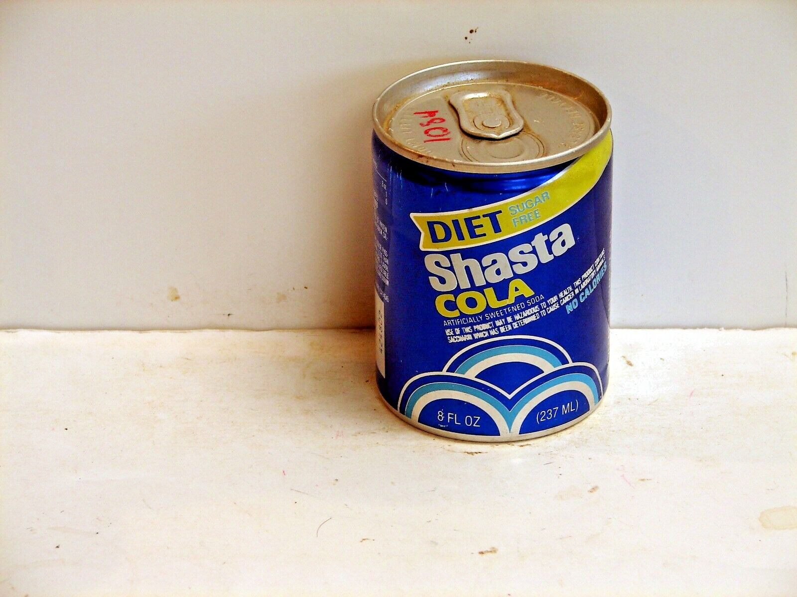 Diet Shasta Cola; Shasta Beverages; Hayward, CA.; 8 oz. Aluminum soda pop can