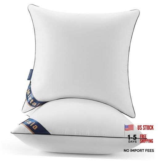 Mirtala 18"x18" Pillow Inserts Set of with 100% Cotton Cover 18 x 18-Inch 2