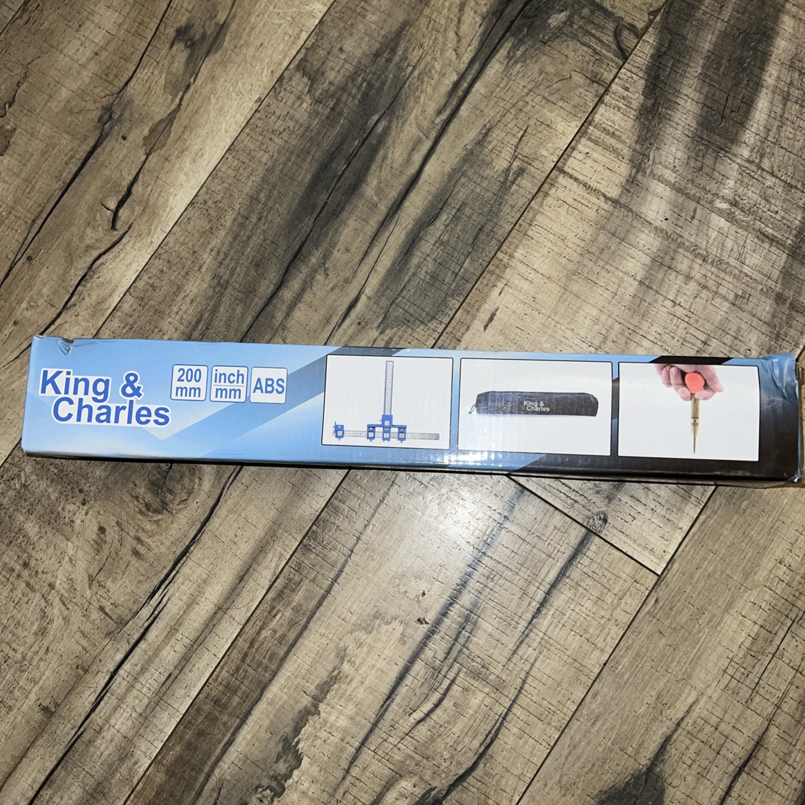 King and Charles Cabinet Hardware Jig Ruler Handle with Automatic Center Punch