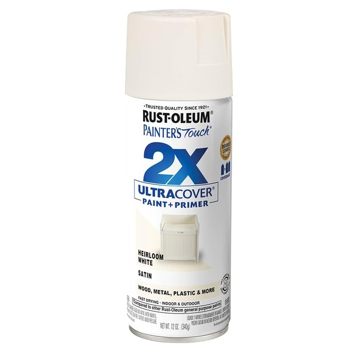 Rust Oleum Heirloom White Spray Paint 12 Oz Ultra Cover Primer Any Angle
