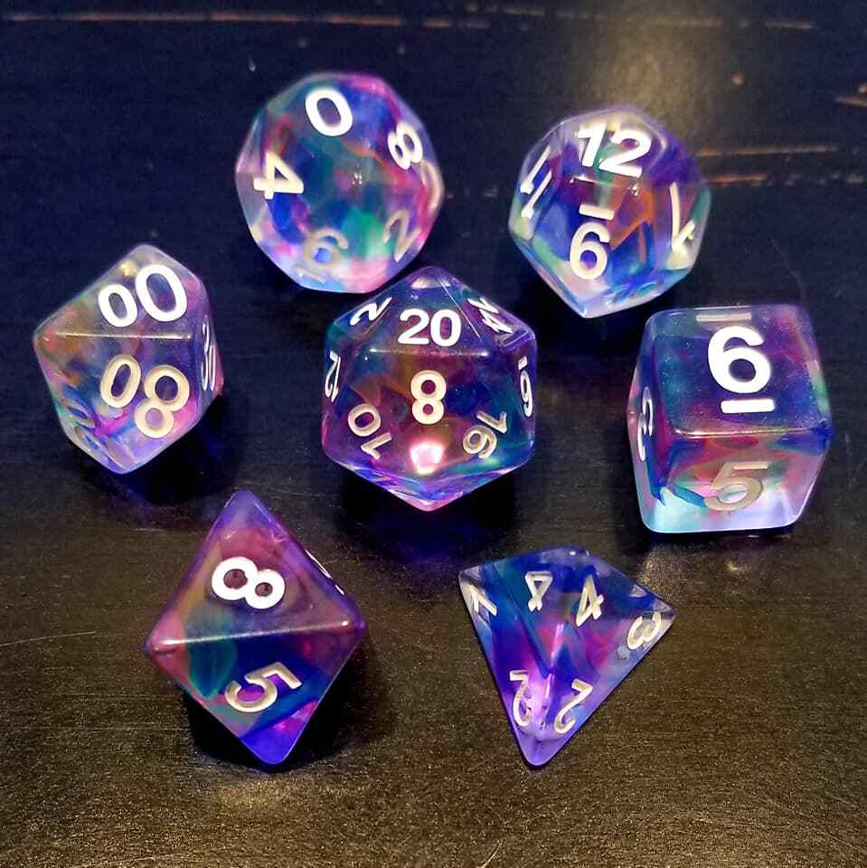Fairy Tale 7 Dice Set Polyhedral RPG DnD Dungeons Dragons d20 AD&D