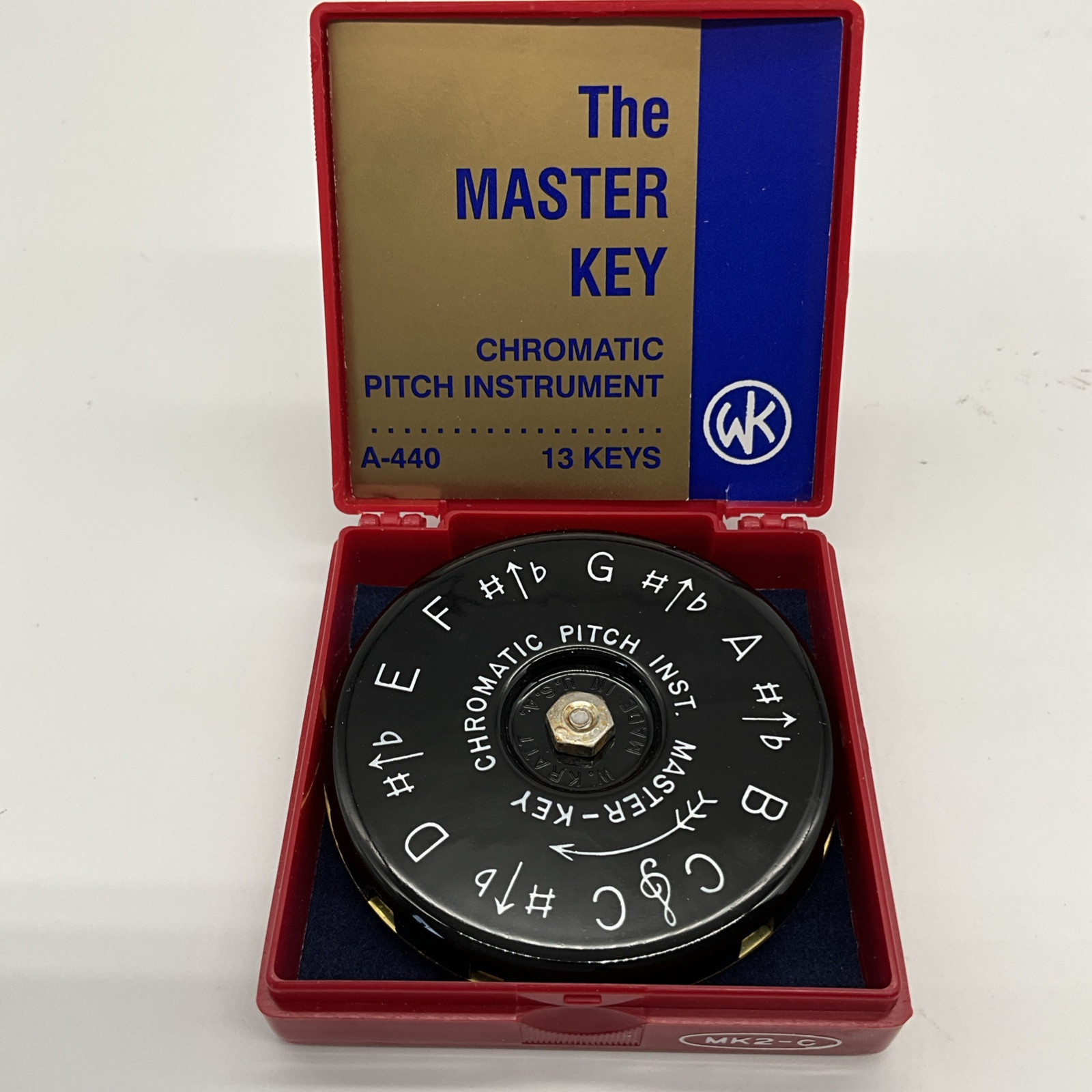 Vintage The Master Key Chromatic Pitch Instrument Wm Kratt Co. 13 Keys A-440 USA