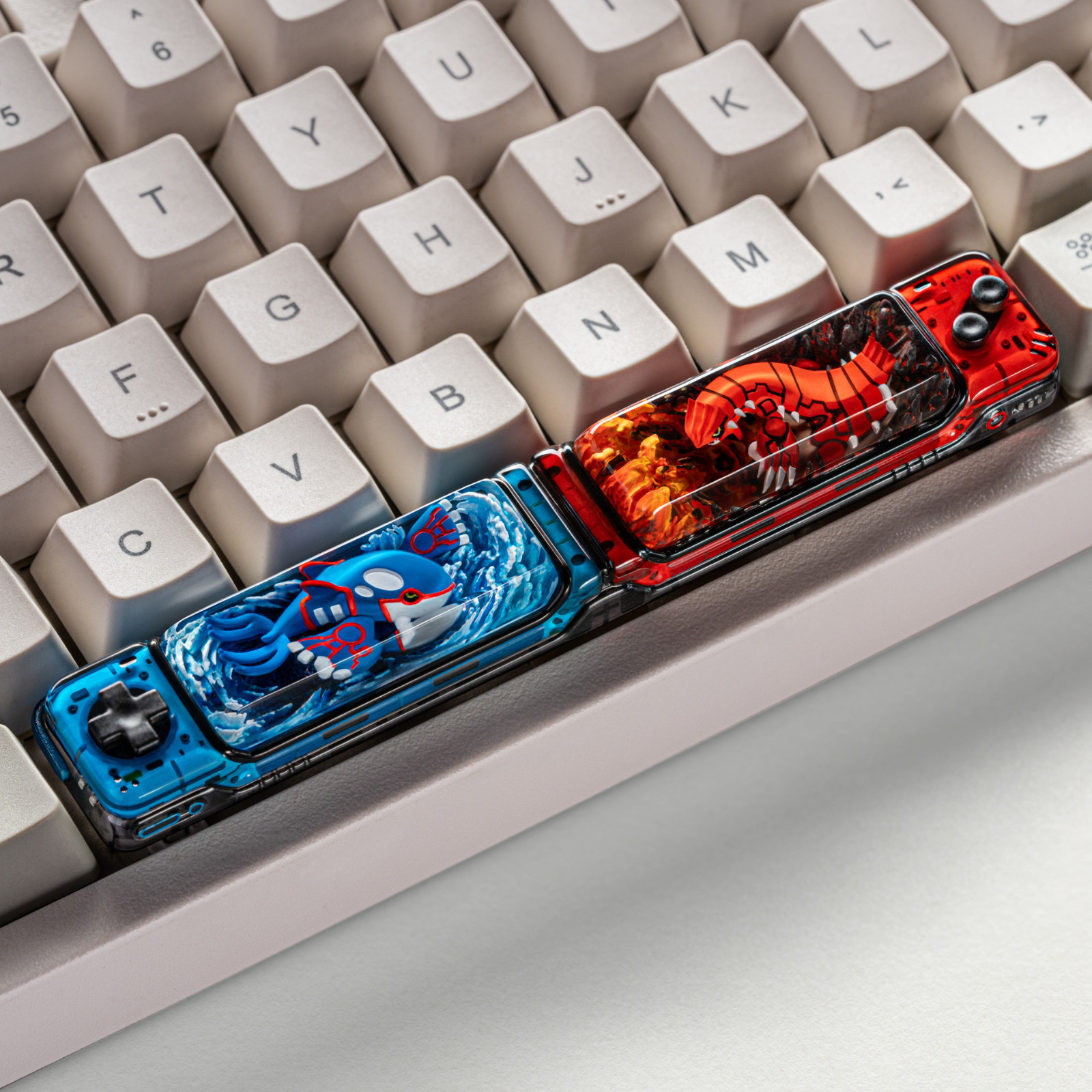 S-craft Pokemon Keycap Groudon vs Kyogre Spacebar | Cherry MX Switches