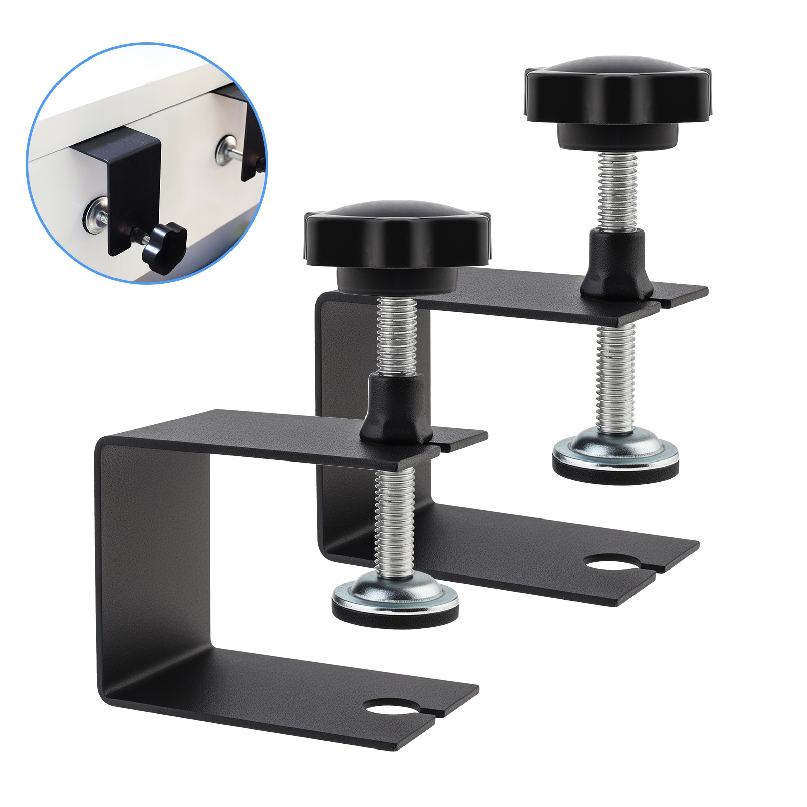 2pcs Woodworking Jig Cabinet Hardware Tool Steel Drawer Front Installation Clamp