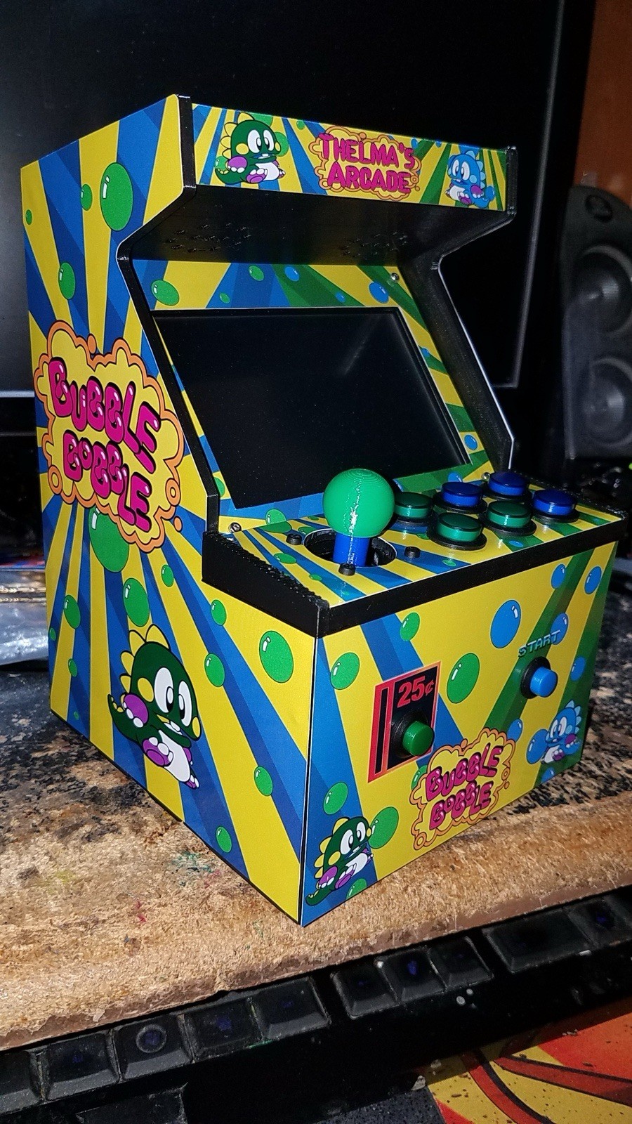 Mini 3D Printed Portable Arcade Cabinet (Raspberry Pi) (Choose Your Artwork)