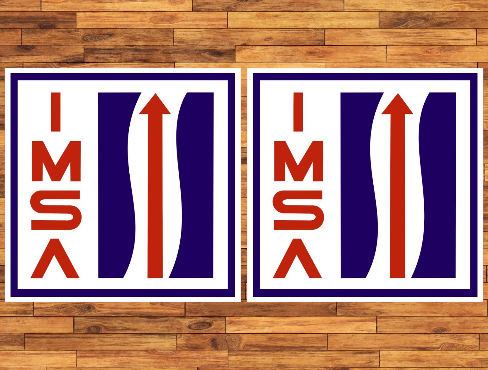 IMSA Logo Water Proof UV Safe Glossy Vinyl Decals x2 Racing