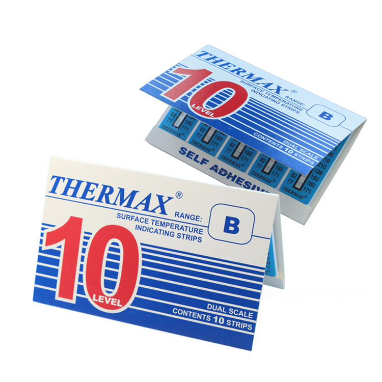 1PCS    B 77-127°C/171-261℉  TMC 10 strips Temperature Label 10 Level Range
