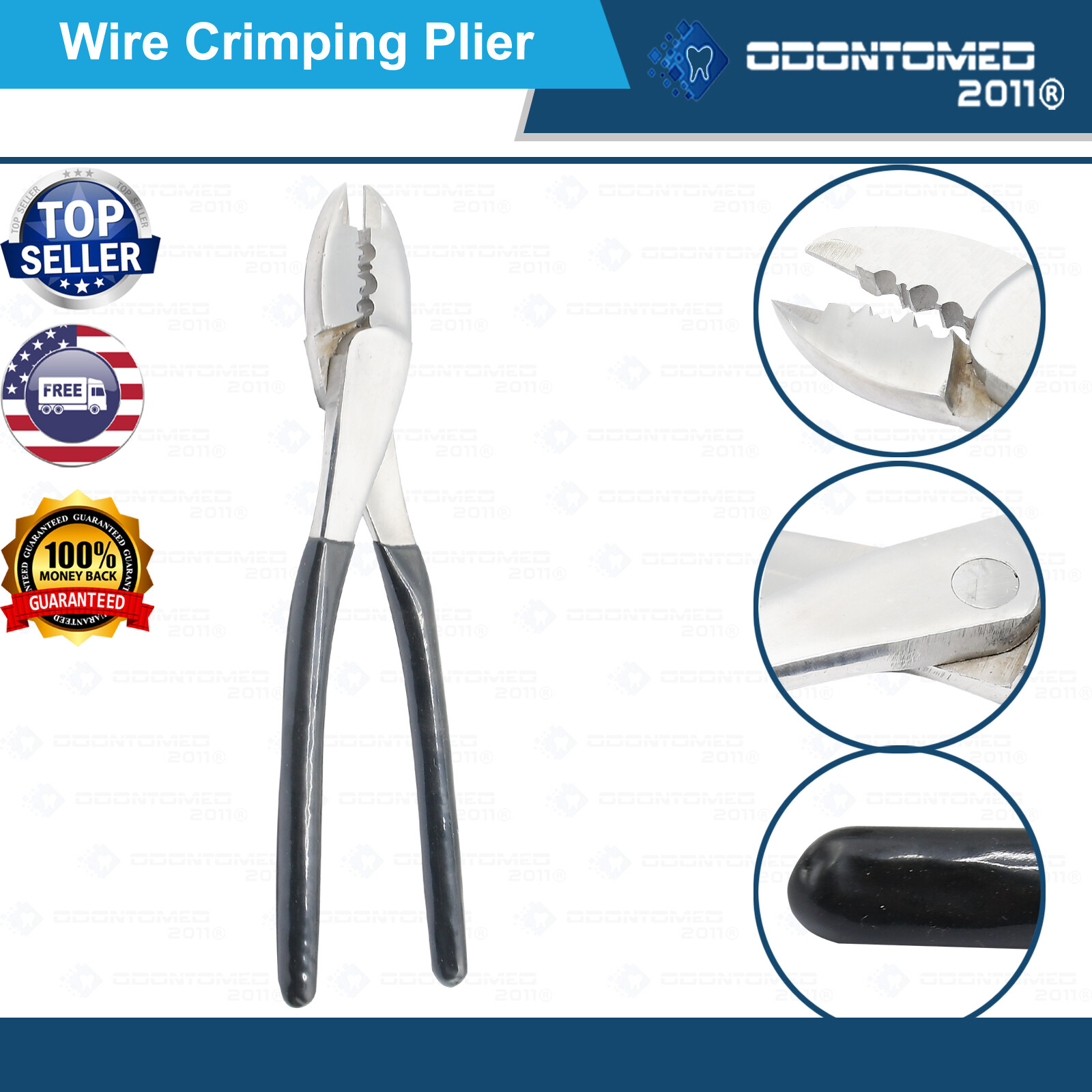 2 Electric Wire Crimping Pliers 8 Inch Cable Cutter Crimp Wires Stripper Electri
