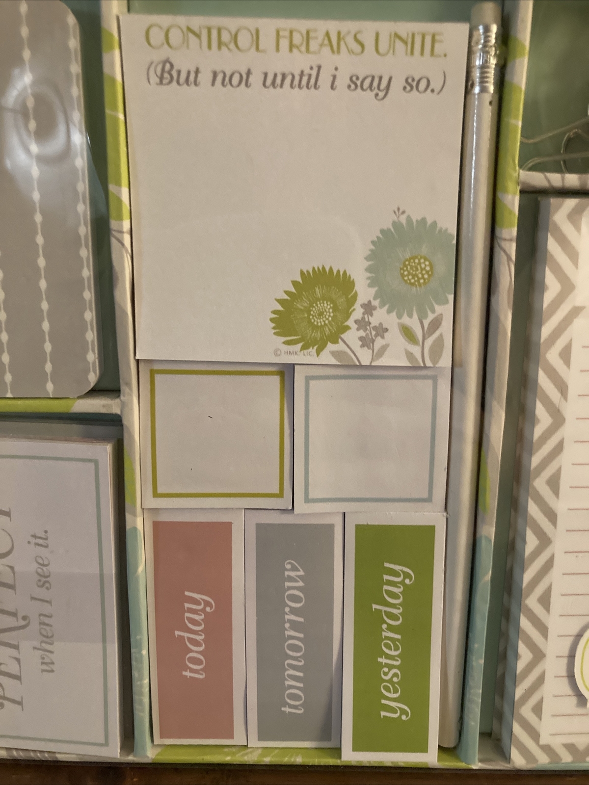 Hallmark - Organizer Drawer, Journal Notepad, Binder Clips, Self-Stick Notepad
