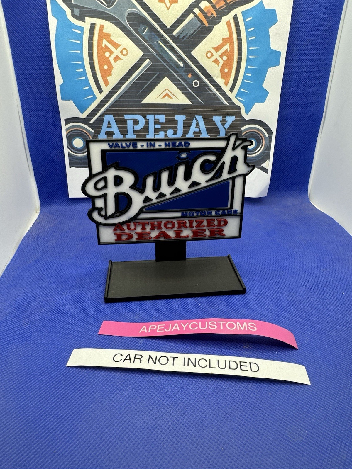 custom Buick dealership  stand 1/64 diecast display Hot wheels Hw Matchbox m2