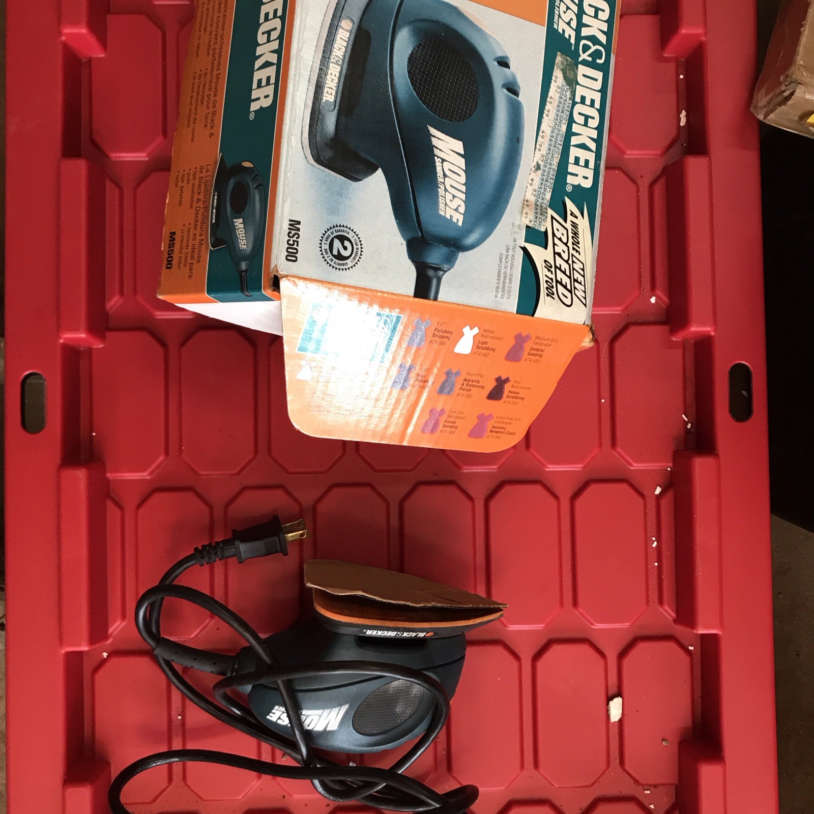 Black & Decker Mouse Sander/Polisher Model MS500K Accessories TESTED WORKS
