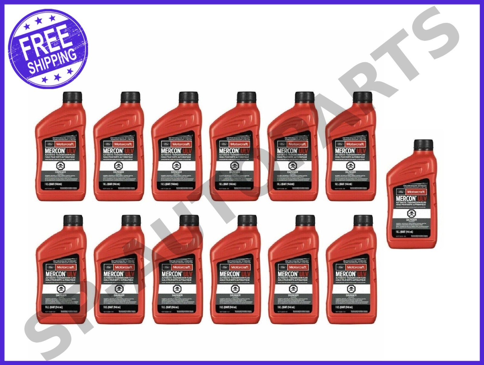 13x Mercon ULV MOTORCRAFT XT-12-QULV for Rebuild or Flush 10R80 Transmission