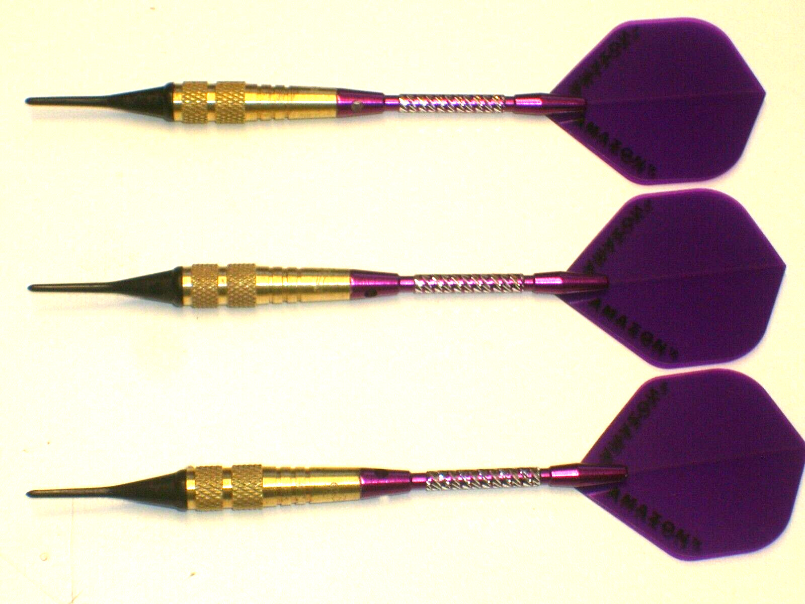 Soft Tip Darts, New, 1/4" 8 Gram Brass with Alum Shafts, N.O.S.#3838