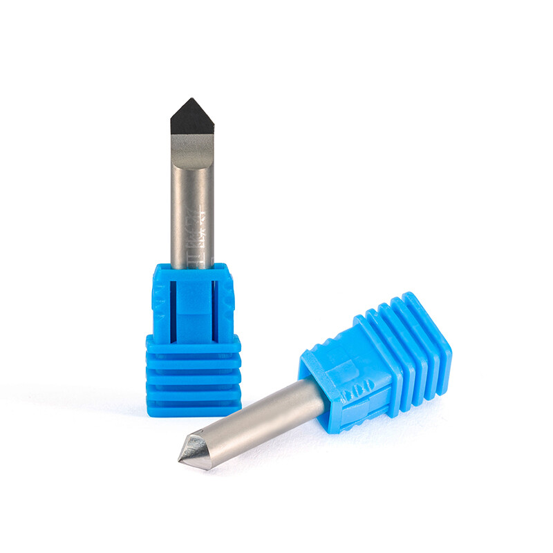 2pc 6mm Diamond PCD End Mill CNC Tools Router Cutter Stone Granite Engraving Bit