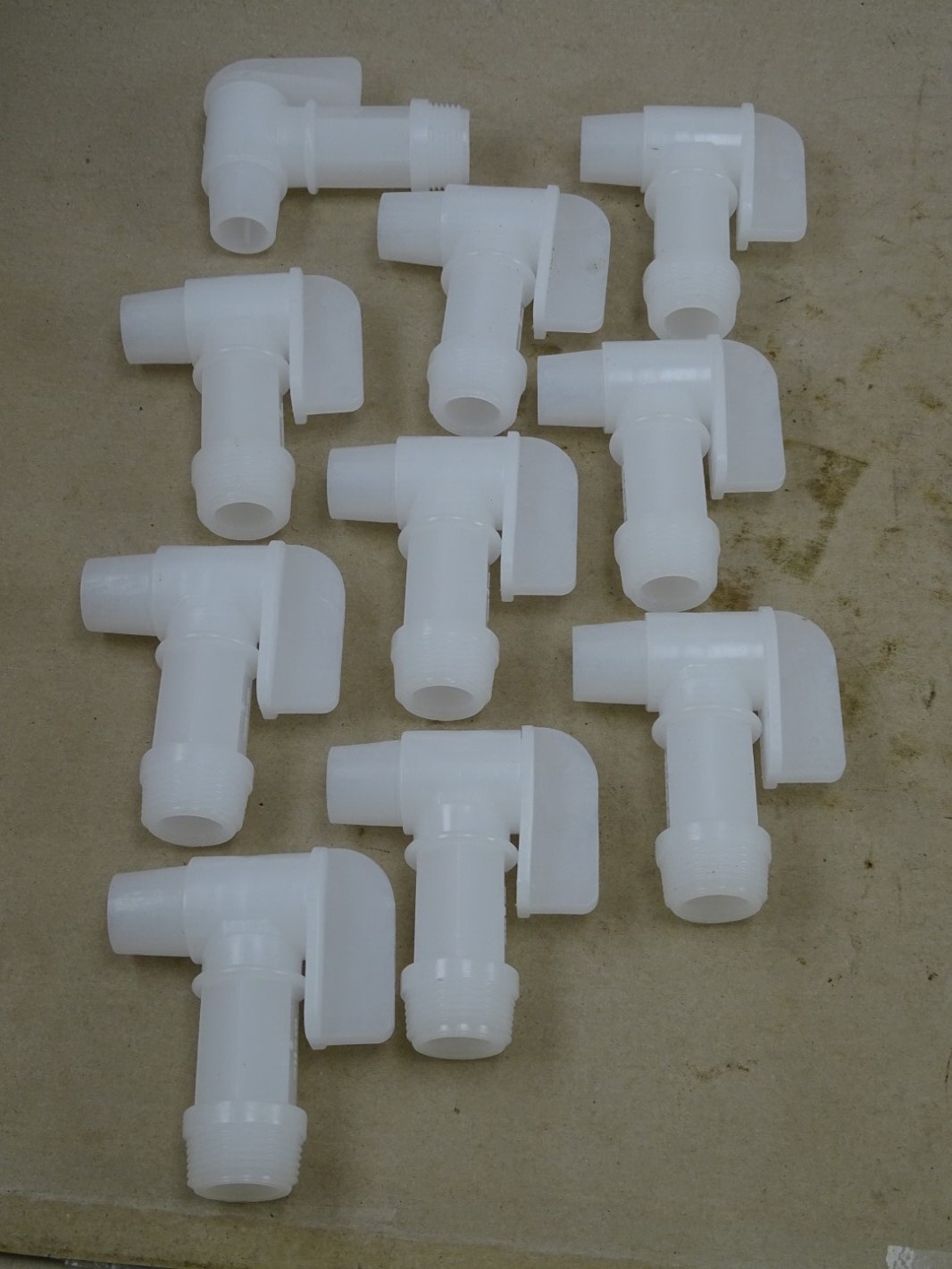(10) A&M Industrial 3/4" Flo-Rite DF-103 Poly Faucet Petcock, 4658434