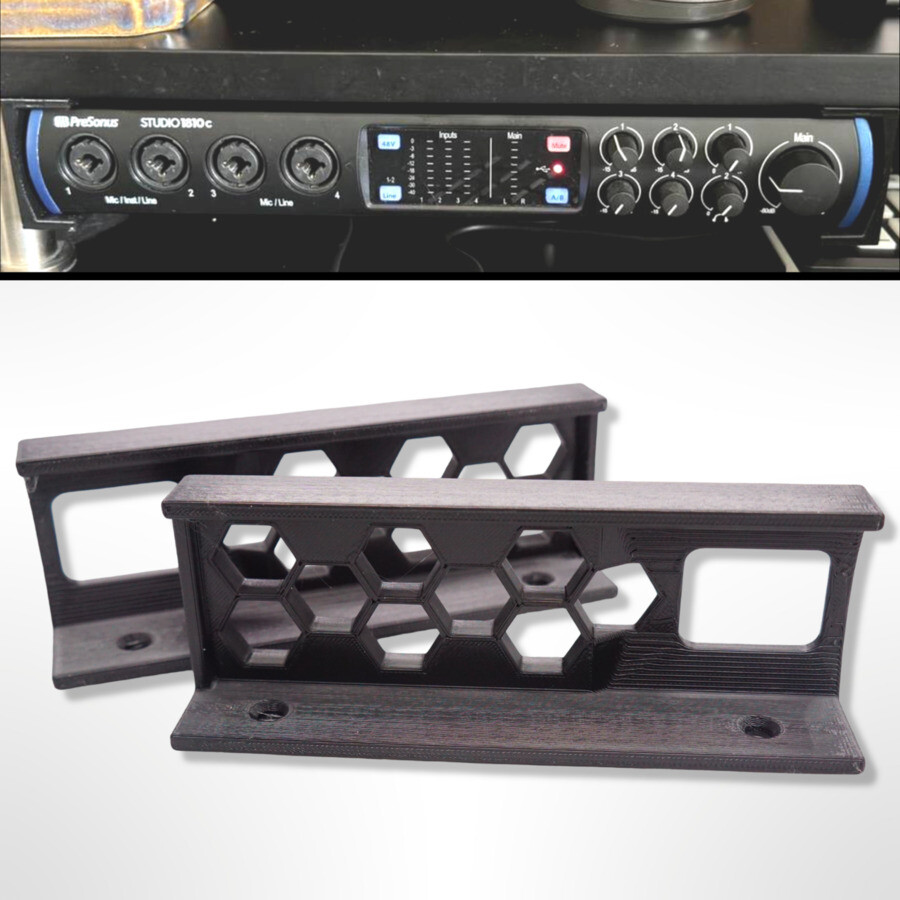 Under Desk Mounted Holder for Presonus Studio 1810C Audio Recording Interface