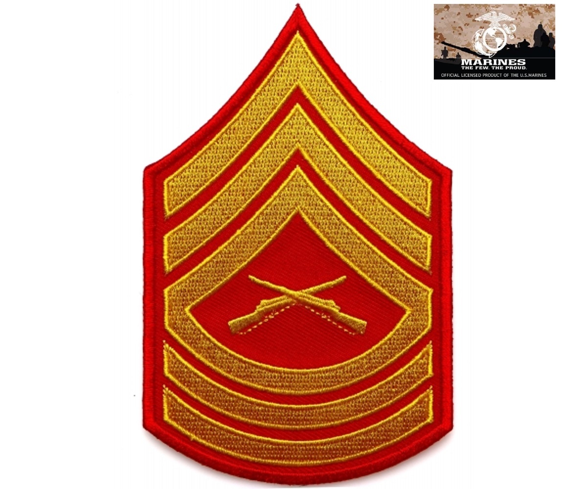 US Marine Corps MASTER SERGEANT Patch Jacket Biker Vest E-8 Chevron USMC MSgt