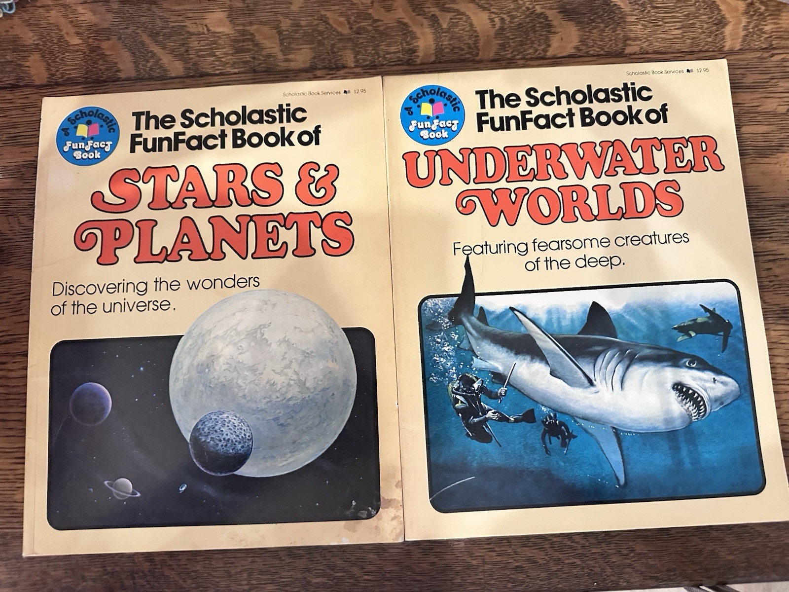 1977 Scholastic Fun Fact Book Stars and Planets - Under Water World LOT