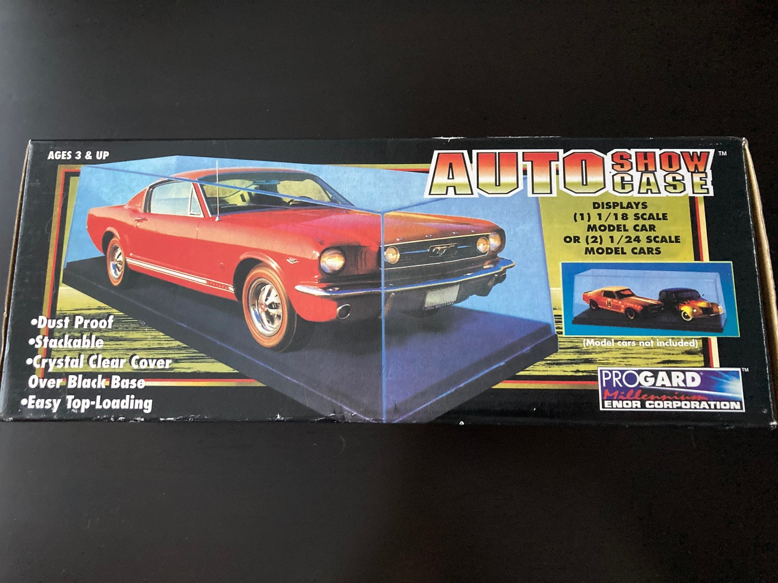 Vintage stackable PROGARD Auto Show acrylic clear Case Displays 1:18, 1:24 NIB#3