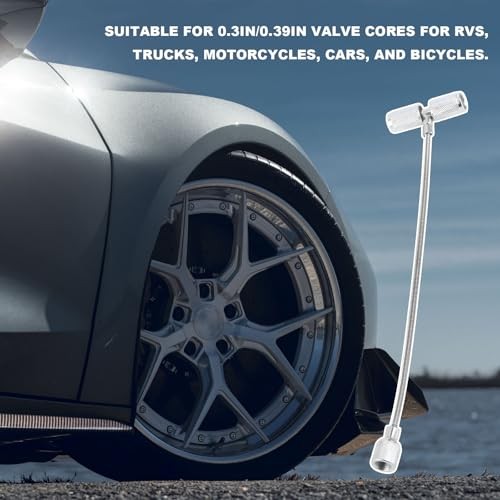 Valve Fishing Tool, 3 in 1 Valve Stem Puller/Installation Tool Tire Plug Core