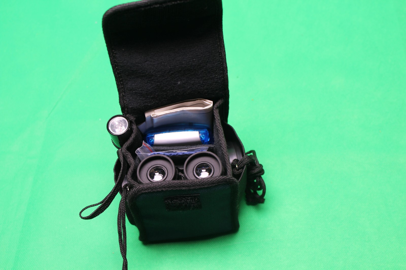 MultiTech Survivor Pack Binoculars, Compass, Flashlight Case W/Belt Loop Radio