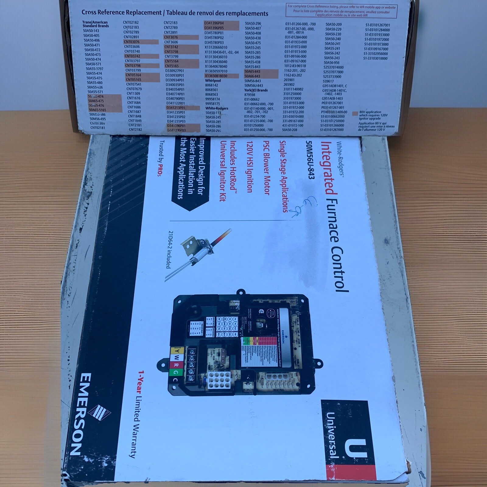 50M56U-843 White Rodgers Universal Furnace Control Module Kit for Rheem Nordyne