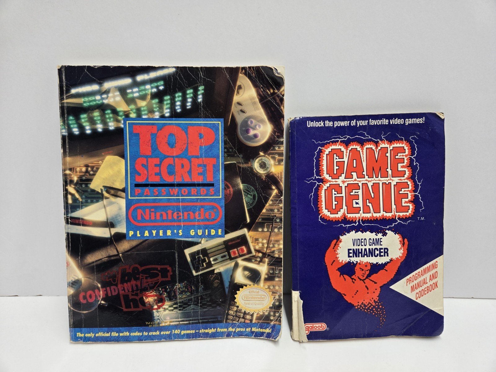 1991-92 Vintage Nintendo Top Secret Passwords Galoob Game Genie Code Manual Book