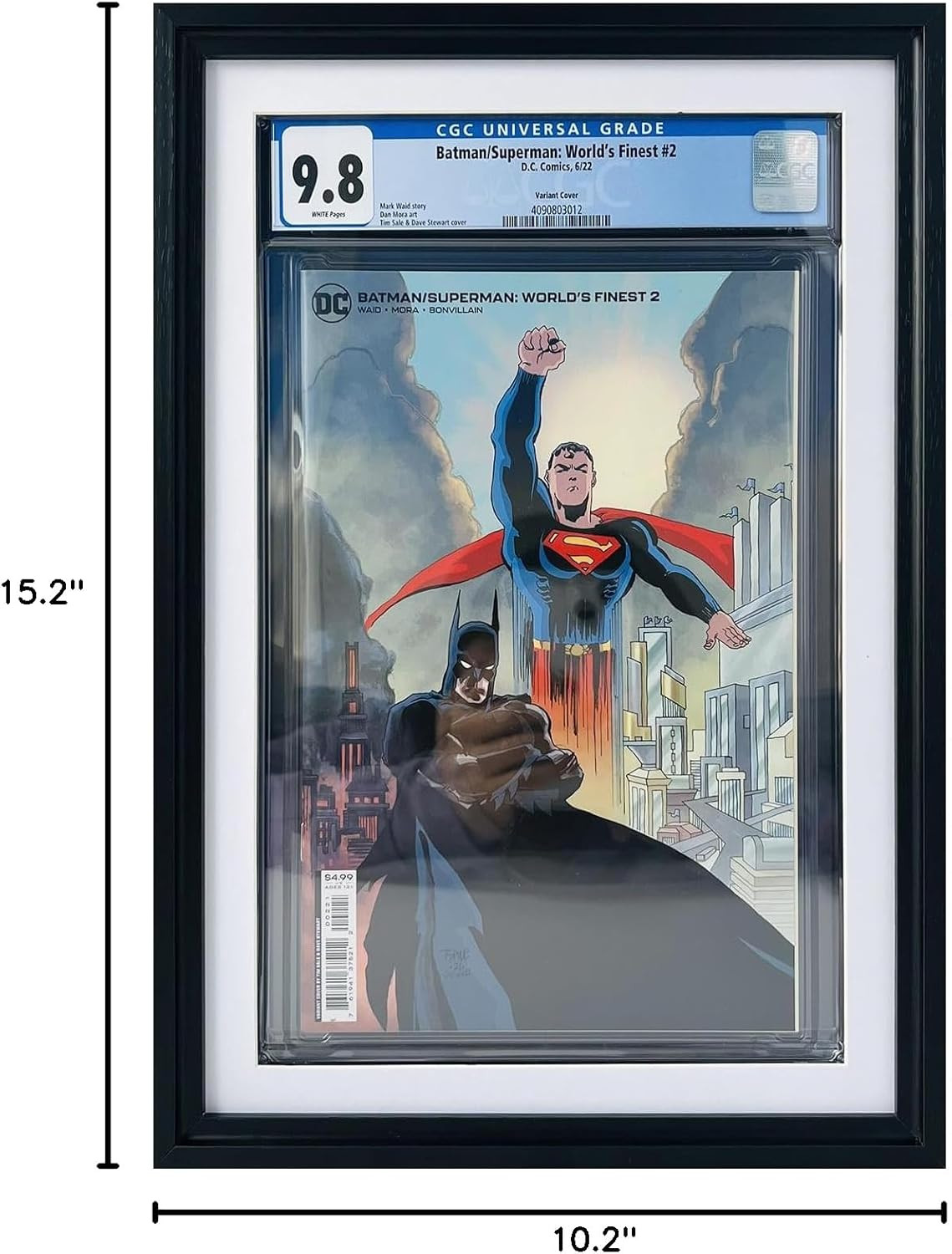 Single Graded Comic Book Frame for Standard CGC Graded Comic Books,Solid Wood (W