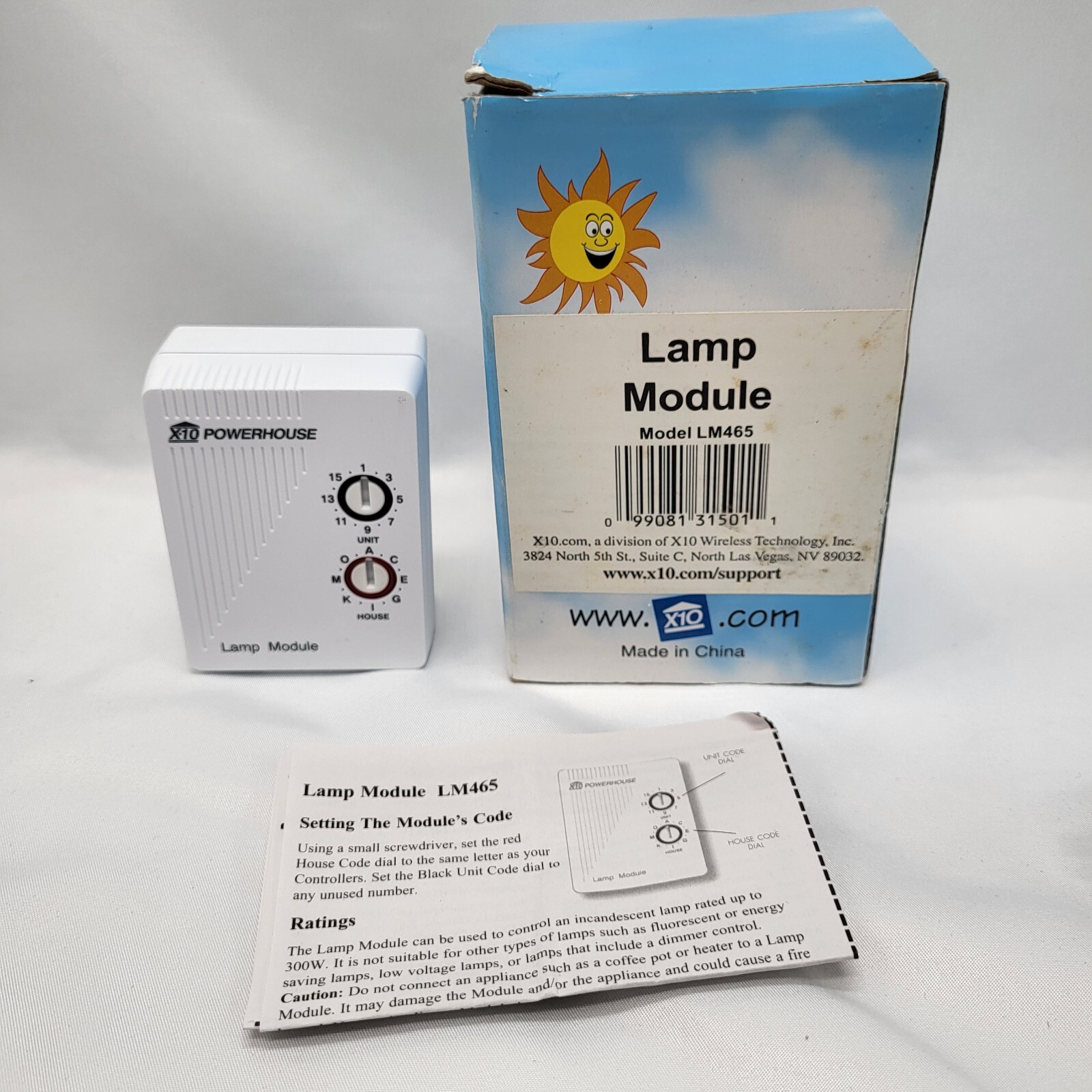 X10 Wireless Technology - Lamp Module - Model LM465 - Powerhouse