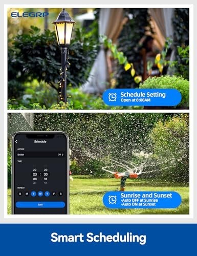 Outdoor Smart Plug Waterproof IP66, WiFi Dual Socket, Alexa & Google Assistant C
