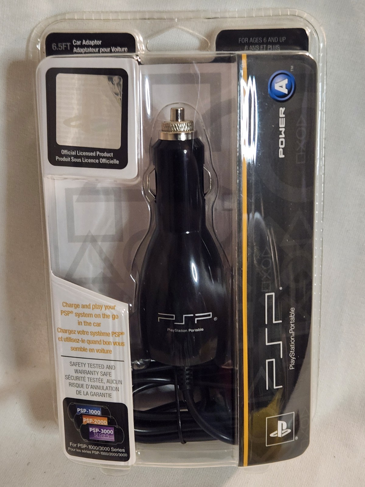 Sony PlayStation Portable/PSP Power A Car Charger NEW/SEALED 1000/2000/3000