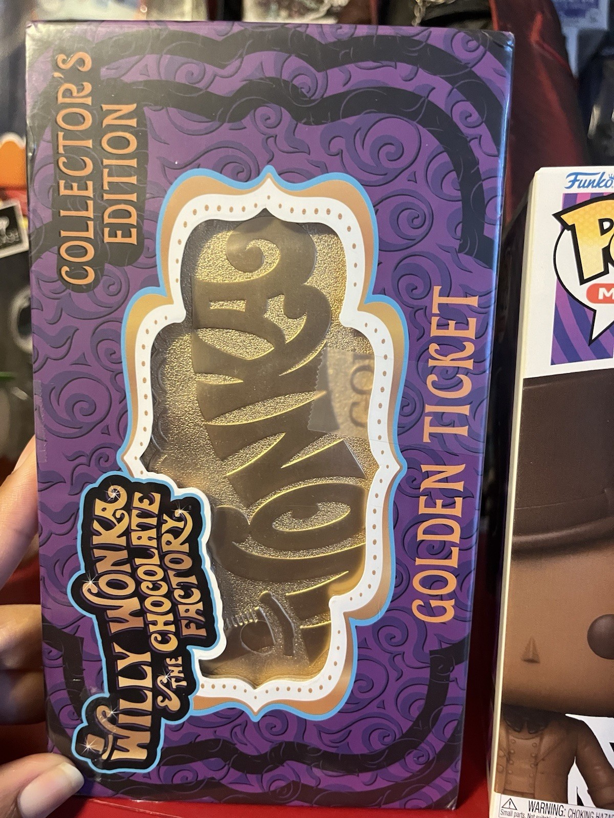 Willy Wonka Chocolate Factory Golden Ticket 24k Gold Plated 1 of 5000 Limited Ed