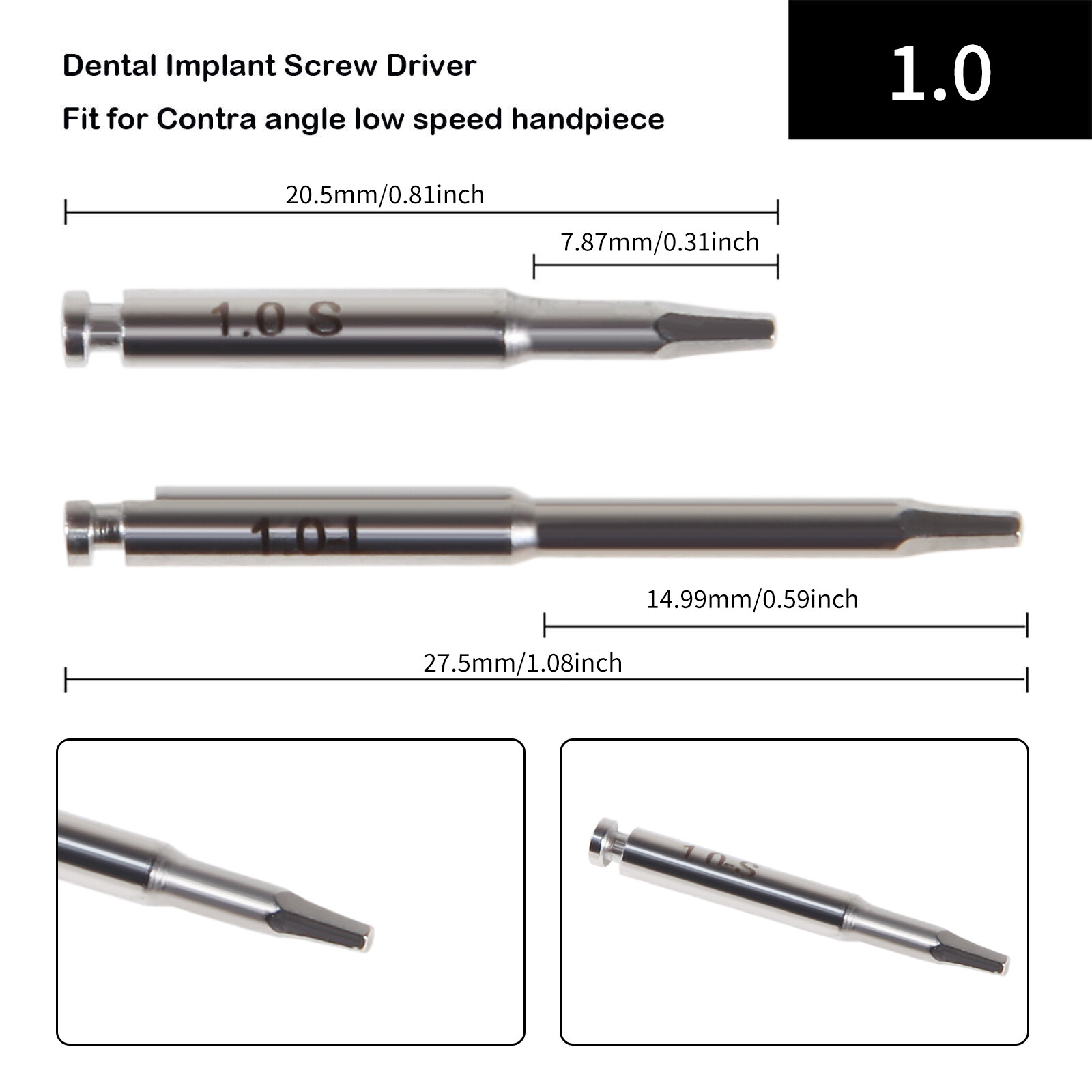 Universal Implant Screwdriver Latch Driver Torque Wrench Prosthetic Kit