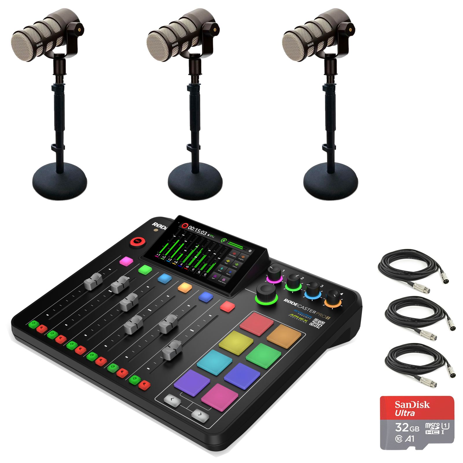 Rode RODECaster Pro II with Rode Podmic and Acessories