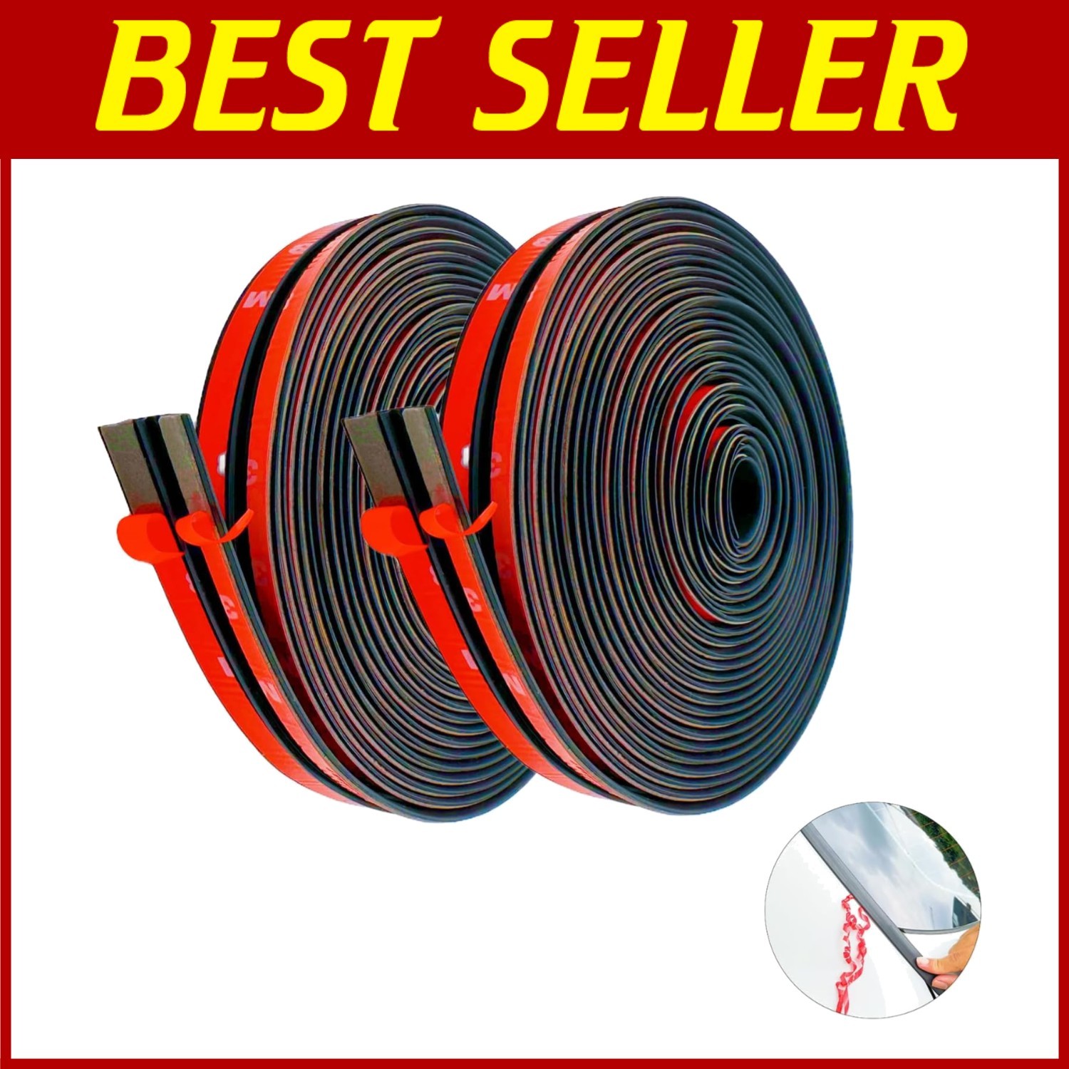 T Shape Car Weather Stripping Trim Kit - 52.5ft