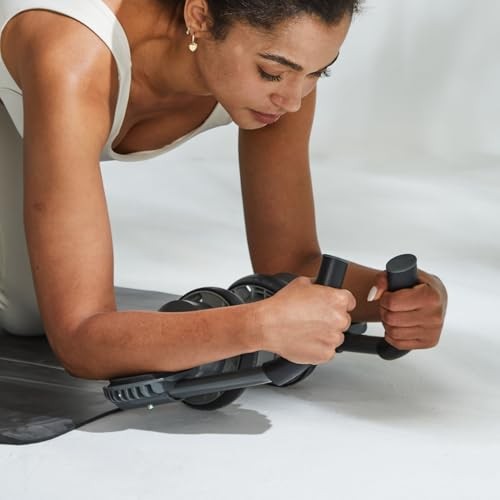 Fitness Ab Roller Wheel with Elbow Support Abdominal Trainer Roller Grey