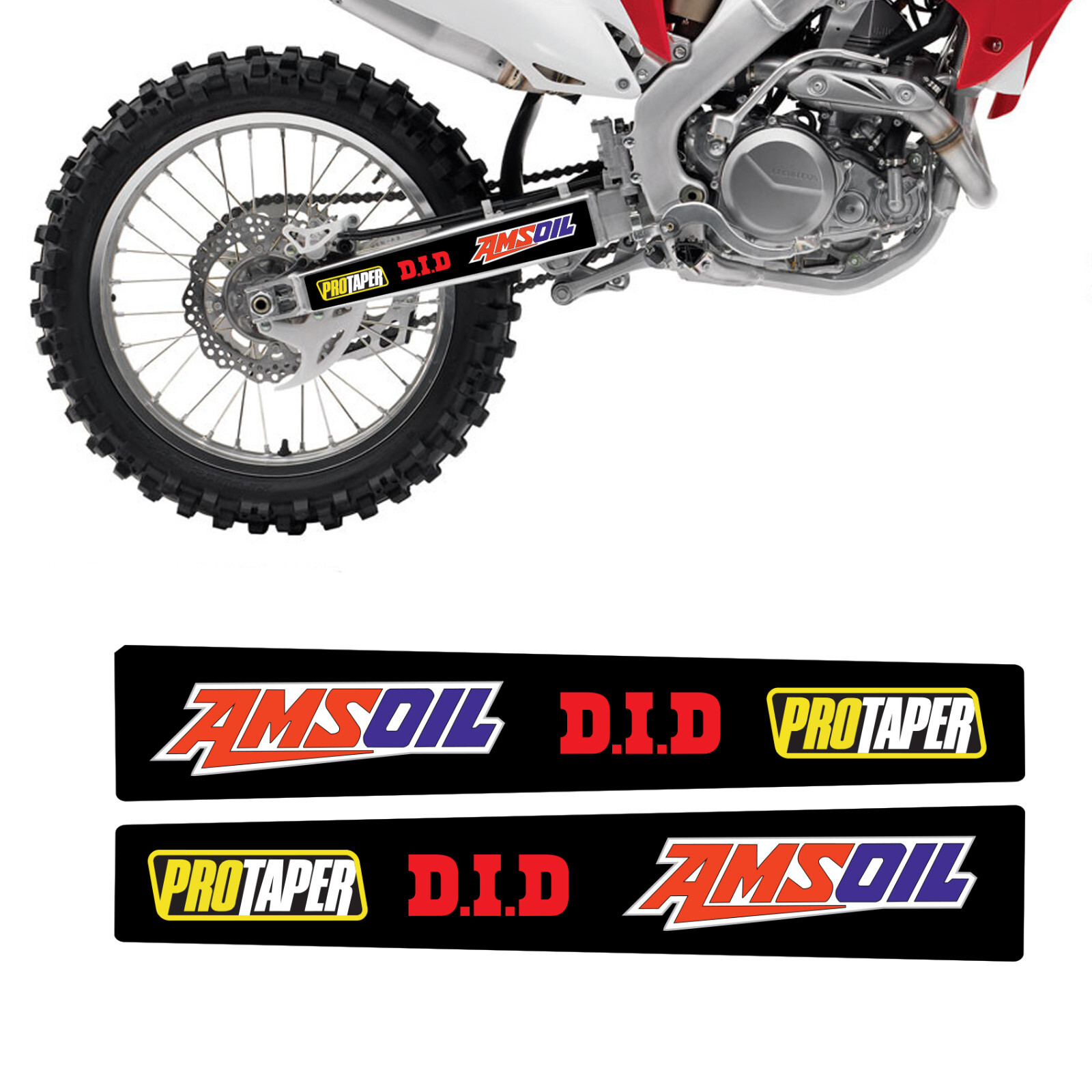 SWING ARM GRAPHICS HONDA  CRF250 CRF450 2002-2008 AMSOIL- D.I.D- PROTAPER  DECAL
