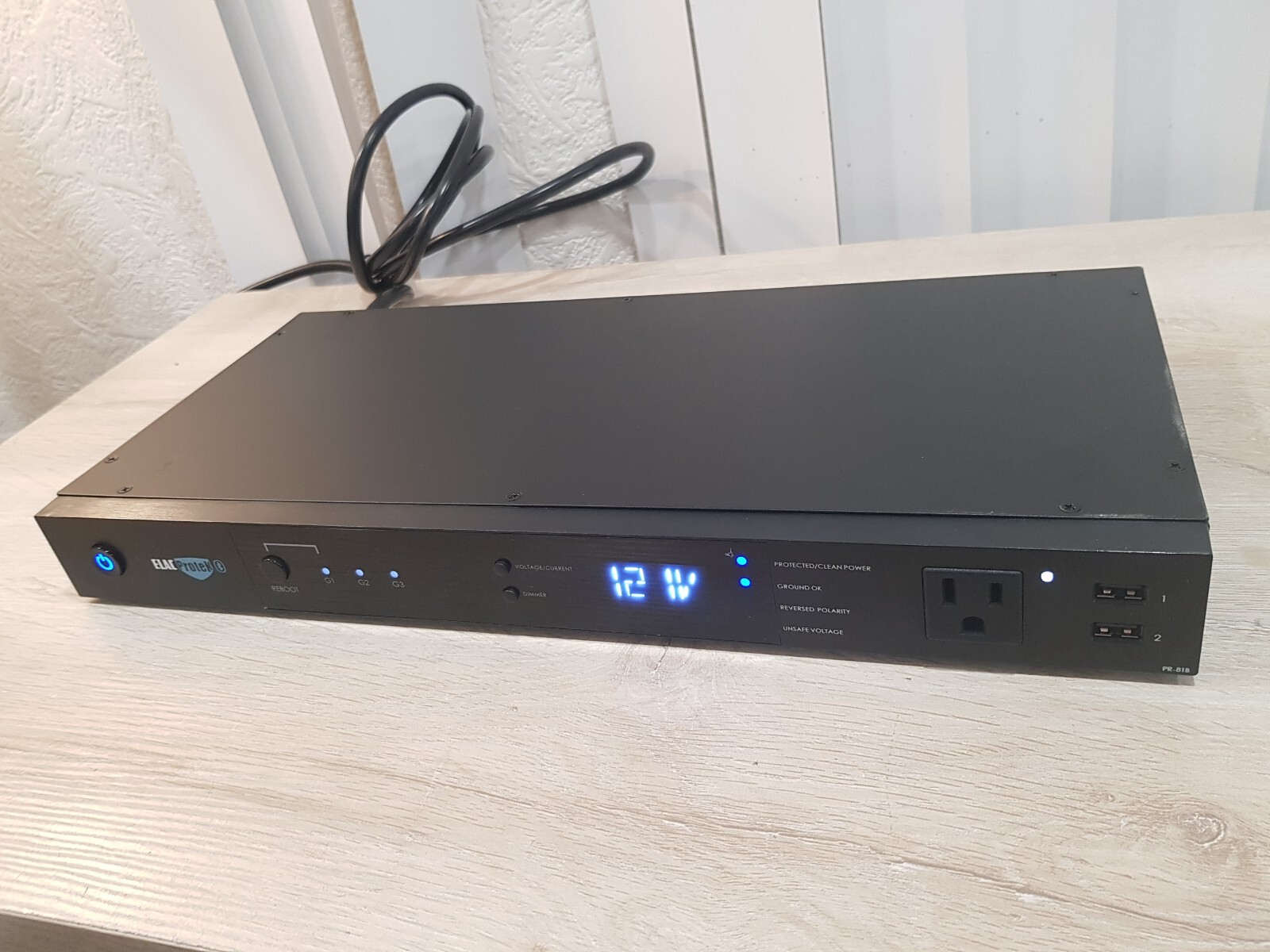 ELAC Protek PR-81B 9 Outlet Surge Protector, Power Conditioner-Bluetooth App