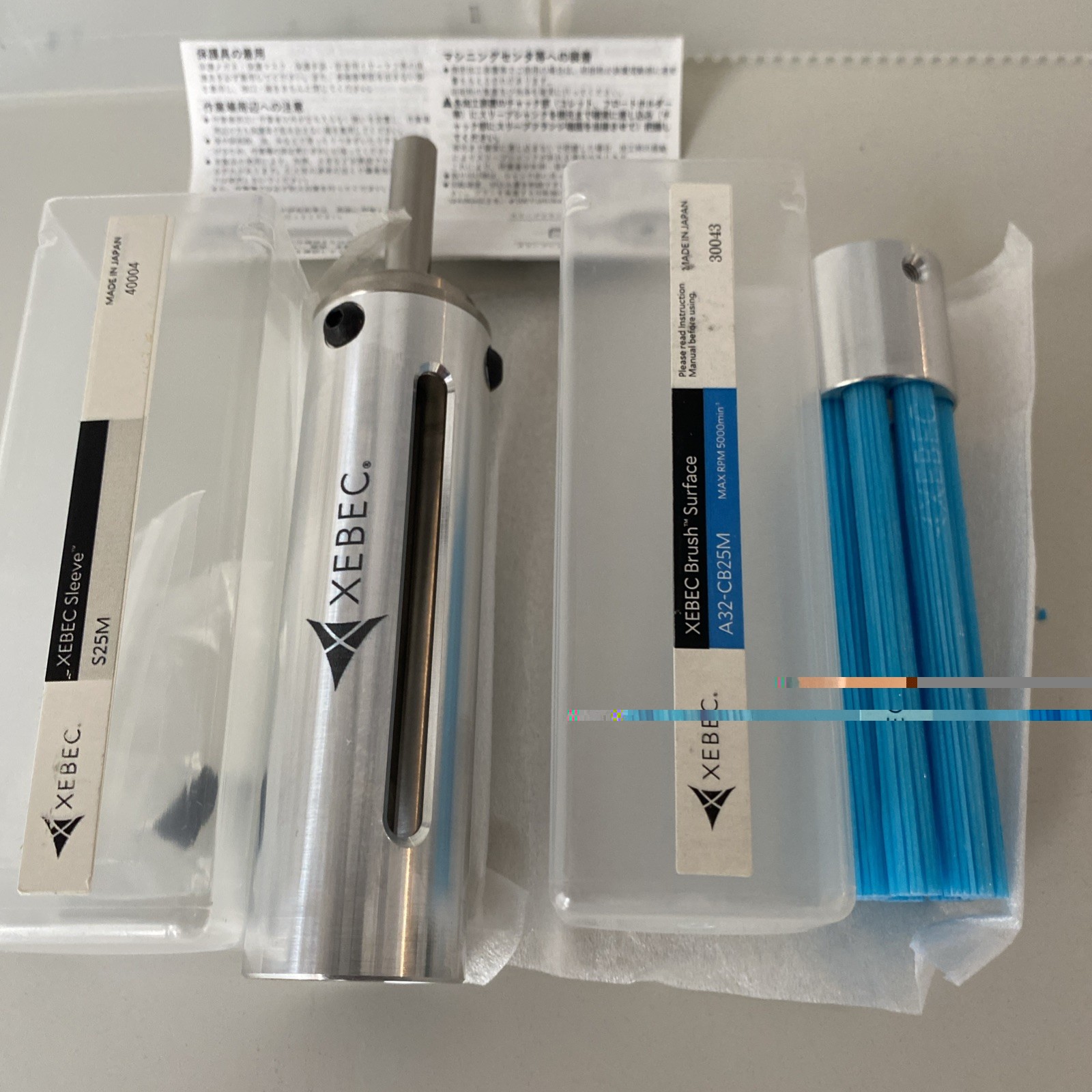 Xebec S25M Abrasive Polishing Sleeve Brush Deburring Tool to c4b14001 B