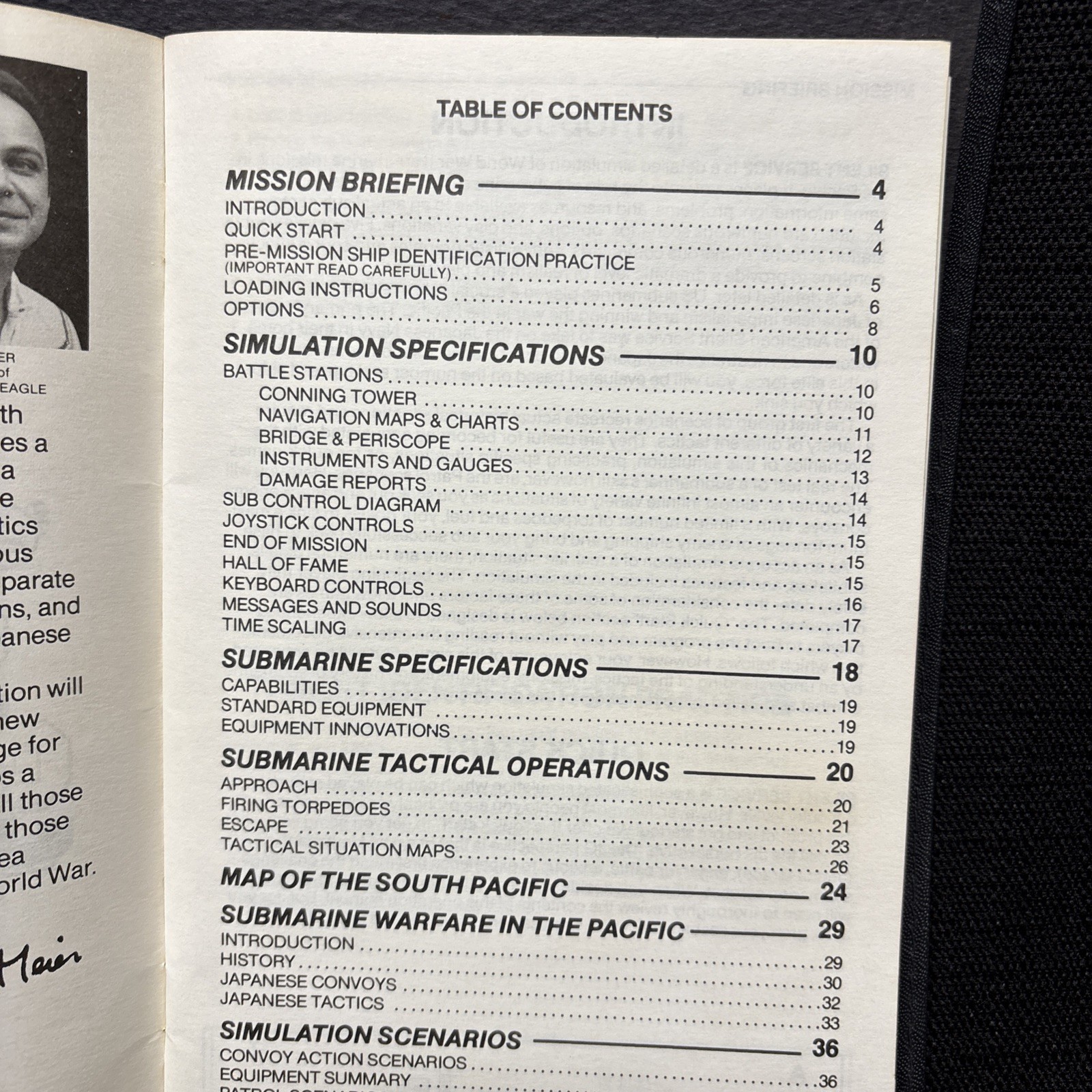 1985 SILENT SERVICE Tactical Operations Manual Submarine Simulation MicroProse